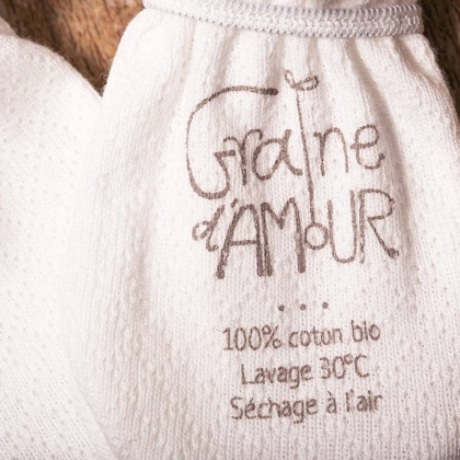 Moufles naissance en coton gants bébé anti griffures - Blanc