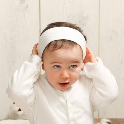 Bandeau bébé grand noeud ajustable coton bio 🌱de votre choix