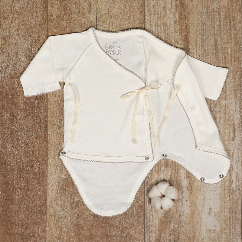 Body bébé brodé AMOUR du prématuré au 6 mois