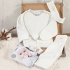 Coffret bio pour bébé brassière bavoir pantalon bandeau