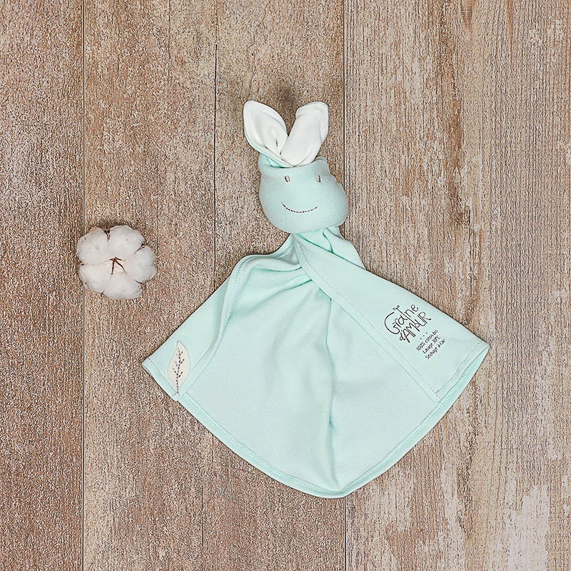 Doudou lapin en coton bio