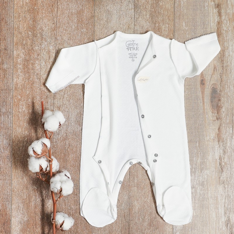 Ensemble Pyjama bonnet lange en Coton Bio