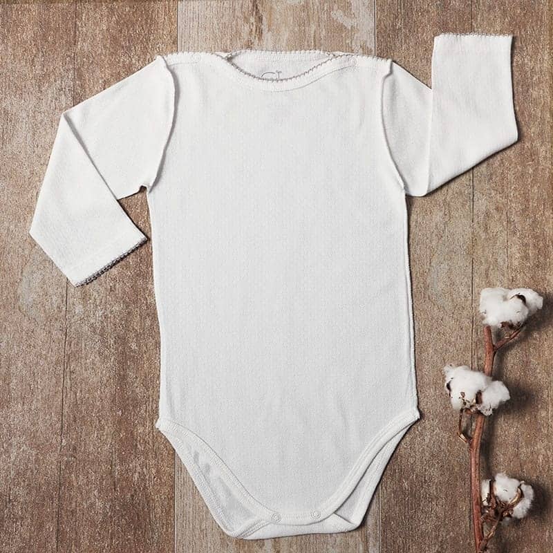 Body maille ajourée 100% coton biologique