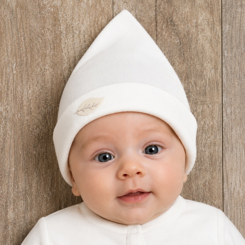 bonnet pointu fantaisie en coton bio graine d'amour