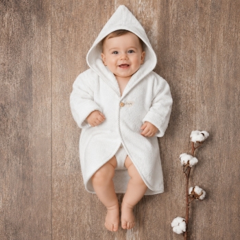 peignoir bébé en éponge bio du 3 mois au 24mois