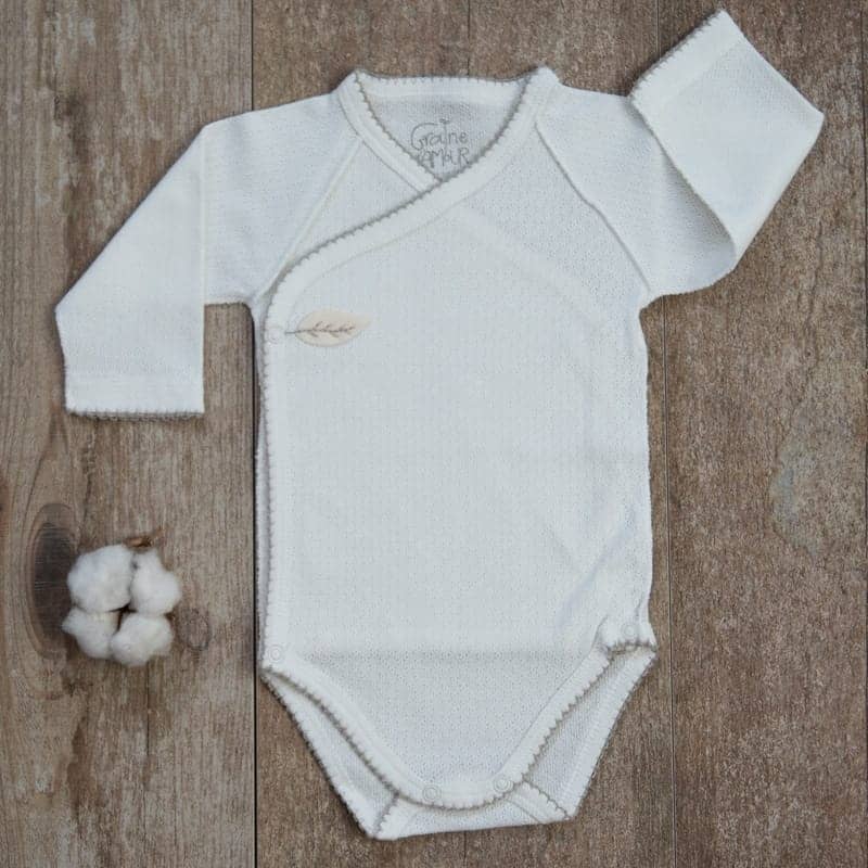 Body bébé maille ajourée 3 mois  100% coton biologique