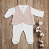 Ensemble Gilet bébé et son pyjama polaire bio